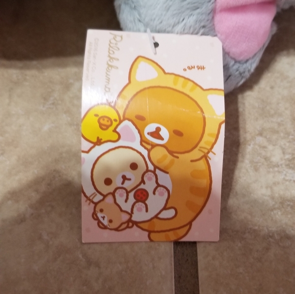 San-X Korilakkuma Laying Gray Cat 14 Inch Plush - Picture 8 of 9